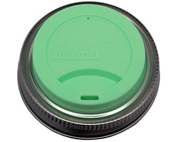 Silicone Drinking Lid With Stainless Steel Band For Mason Jars Mint Green Regular Mouth