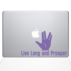 The Decal Guru Live Long And Prosper Decal Vinyl Sticker 13" Macbook Air Lavender 1349-MAC-13A-LAV