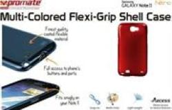 Promate Nitro.red Multi-colored Flexi-grip Designed Case For Samsung Galaxy Note 2. in Red
