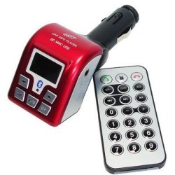 Bluetooth Handfree Kit + Car Mp3 Player 2 In 1 Support Sd mmc Card With Bluetooth Red