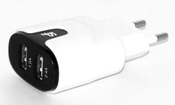3.4A Dual Type C Wall Charger - White