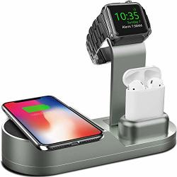 Deszon Wireless Charger Designed For Apple Watch Stand Compatible With Apple Watch Series 5 4 3 2 1 Airpods Pro Airpods Iphone 11 11