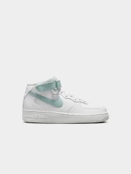 Nike Women&apos S Air Force 1 Mid White green Sneaker