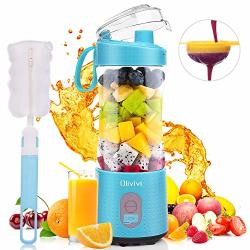 Portable Blender Olivivi 2020 Multifunctional Personal Blender MINI Smoothie Blender 6 Powerful Blades 4000MAH Rechargeable USB Juicer Cup Bottle With Strainer Cleaning Brush For