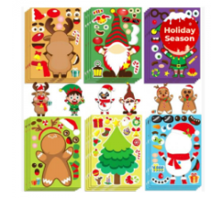 Christmas Craft Make-a-face Sticker Sheets