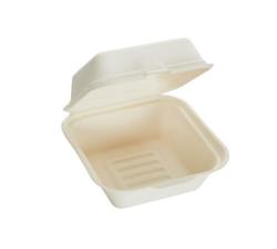 800ML Single Compartment Sugarcane Burger Clamshell