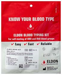 Original Home Blood Typing Kit - New Packaging + Extra Lancet - Single Kit
