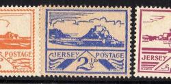 Jersey 1943 Set Of 6 Fine Mounted Mint. Sg 3-8. Cat 34 Pounds.