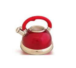 Classic Whistling Kettle - 3 L Capacity Ideal For Gas Stoves - Red