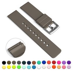 Gadgetwraps 14MM Silicone Watch Strap Band With Quick Release Pins Dark Taupe 14MM