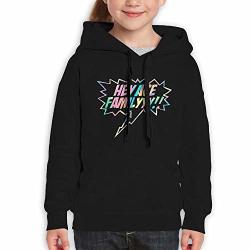 Erin Forman Teens Kids Popular Celebrity Hooded Sweater Ace Family Logo Black S