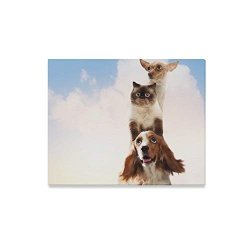Jtmoving Wall Art Painting Three Home Pets Next Each Otherprints On Canvas The Picture Landscape Pictures Oil For Home Modern Decoration Print Decor For