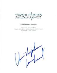Christopher Lambert Signed Autographed HIGHLANDER Full Movie Script COA VD 
