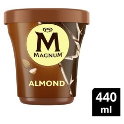 Magnum Almond Vanilla Flavoured Ice Cream Tub 440ML