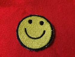 Yellow Smiley Face Badge Patch