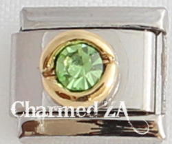 Italian Charms - Round Birthstone August Fits Nomination