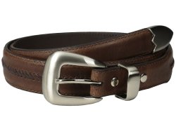 M&f Western - Taper Center Braid Brown Men's Belts