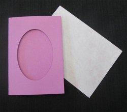 The Velvet Attic - Mauve Window Card With Marble Mauve Envelope