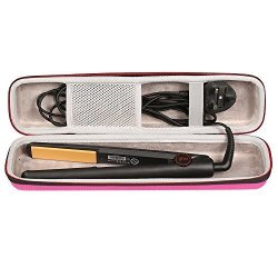 Wuqishuma Hard Protective Travel Case For Ghd V Gold Classic Styler Hair Straightener Pink Case Only
