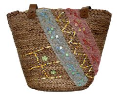 Fino Exotic Style Tote Straw Beach Bag
