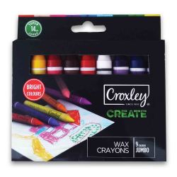 Wax Crayons Jumbo Assorted - 9 Pack