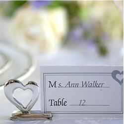 Free Shipping 20 Piece Wedding Decor Chrome Place Card Holders table Number menu wine List Holder