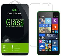 2-PACK Dmax Armor For Microsoft Lumia 535 Screen Protector Tempered Glass 0.3MM 9H Hardness Anti-scratch Anti-fingerprint Bubble Free Ultra-clear