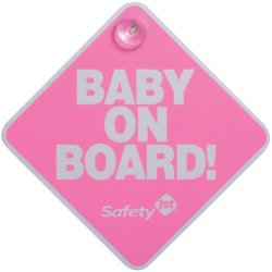 Safety 1ST Baby On Board Sign Pink