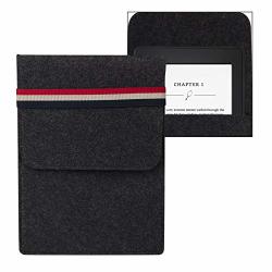 Techcircle 6 Inch Universal Ebook Reader Sleeves Kindle Felt Protective Case For Kindle Paperwhite 2018 Kindle Voyage kindle Touch Felt Pouch Bag Dark Gray