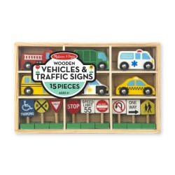 Wooden Vehicles And Traffic Signs - 3+