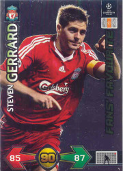 Steven Gerrard - S.strikes C.league 09 10 Fans Favourite Card