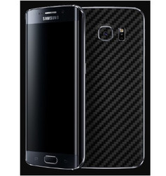 Samsung Galaxy S6 Edge Premium 3M Carbon Fibre Back Skin Black Carbon Dbrand