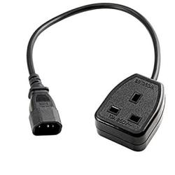 0.3M UK Power Adaptor Cord Iec C14 Male Plug To UK 3PIN Female Socket Power Adapter Cable For Pdu Ups 13A 1 Pcs