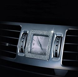Angelguoguo Car Console Clock Watches Time Decoration Ring Cover Sticker For 2014 2015 Mercedes Benz E Class E260 E300L 2012-2015 Cls CLASS 2010-2012 S Class Silver