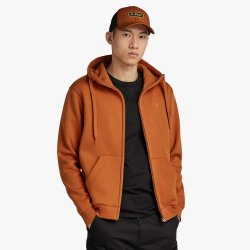 Men&apos S Premium Core Zip Orange Hoodie