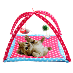 Pet Dog Cat Mobile Multifunctional Playing Tent Toys Foldable Activity Pet Bed Mat Pad Blanket House