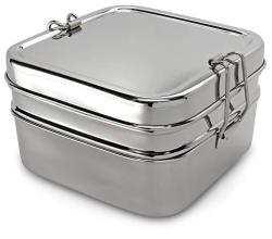 Lifestyle Block Stainless Steel Double Layer 2 Compartment Lunch Box - Compare To Eco Lunchbox