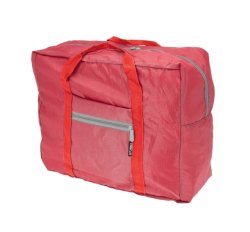 Proworld - Foldable Weekend Bag With Front Pocket And Zipper - Warm Red