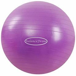 Balancefrom Anti-burst And Slip Resistant Exercise Ball Yoga Ball Fitness Ball Birthing Ball With Quick Pump 2 000-POUND Capacity 48-55CM M Purple