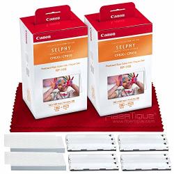Canon RP-108 High Capacity Color Ink paper Set For Selphy CP910 CP1200 CP1300 Printer Plus Cleaning Cloth