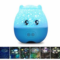 Wzcxyx Projection Star Lights LED Night Light Holiday Bedroom Decoration Lights Bluetooth Speakers six Sets Of Lights Indoor Bedroom Birthday Party Children's Gift