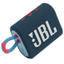 JBL Go 3 Portable Waterproof Bluetooth Speaker - Blue Coral