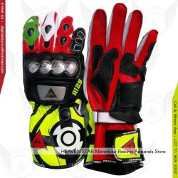 Dainese Steel Protection R129 Motogp 2016 Motorbike Racing Genuine Leather Gloves