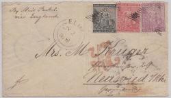 Cape Of Good Hope 1887 3 Color Combination Cover From Elim To Germany Superb