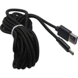 3M Type C Controller Data Charge play Cable For PS5 Nintendo Switch - Black