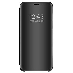 Case Compatible With Xiaomi Mi A3 Mirror View Multi-function Cover For Xiaomi Mi A3 Black