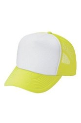Blank Neon Mesh Trucker Hat Cap White Neon Yellow Reviews Online Pricecheck
