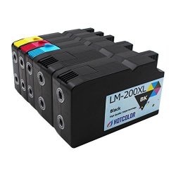 Hotcolor For Lexmark 200XL Ink Cartridge 5 Pack 2 Black 1 Cyan 1 Magenta 1 Yellow High Capacity High Yield For PRO4000 PRO5500 Printer