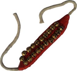 Kvr Kathak Bharatnatayam Indian Traditional Dance Anklets Brass Bells Ghungroo Pair Tied Over Velvet Pad For Comfortable Performance 2 Row Of Bell Red