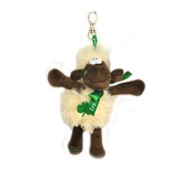 13CM Fluffy Seamus The Sheep Souvenir Keychain With Metal Clip